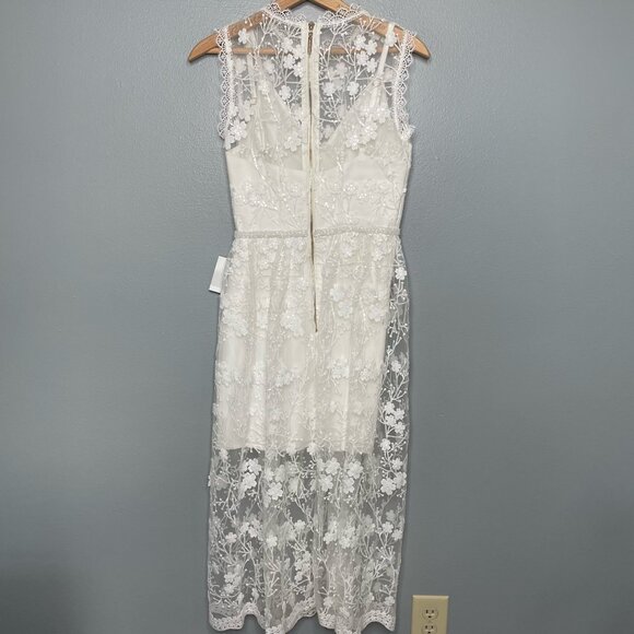 BRONX & BANCO White Poppy Bridal Midi Dress sz XS - Picture 3 of 11